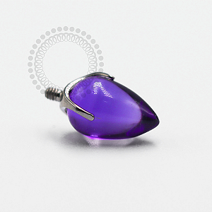 TN1337 Topo Gota Pedra natural 1.6mm Titânio ASTM F-136