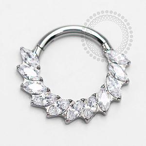 TN1358 Segmento 8mm Navetes Inclinadas Titânio ASTM F136