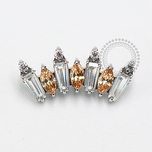 TN1487 Topo Cluster Champanhe Cristal Titânio ASTM F-136