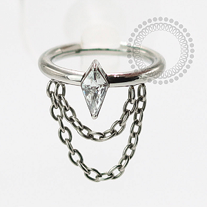 TN1489 Segmento Navete Correntes Titânio ASTM F-136