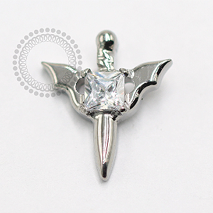 TN1502 Topo Espada Mística Zirconia Titânio ASTM F-136