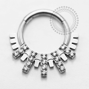 TN1540 Segmento Frontal 8mm 5 Barras CZ Titânio ASTM F136