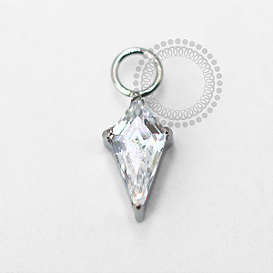 TN1559 Pingente Losango CZ Titânio ASTM F-136