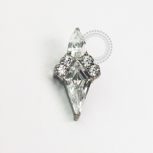 TN1599 Topo Indiano Zirconias Titânio ASTM F-136