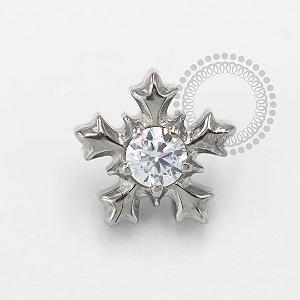 TN1643 Topo Floco de Neve Zirconia Titanio ASTM F136