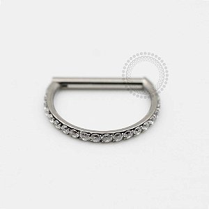 TN168 Segmento Cravejado Haste Reta Titânio ASTM F136