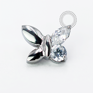 TN1699 Topo Borboleta 2 Faces Titânio ASTM F-136