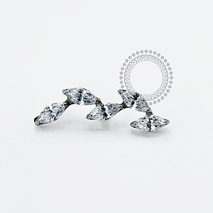 TN1713 Topo Cluster 5 Navetes Cristal Titânio ASTM F-136