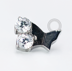 TN1716 Topo Borboleta 2 CZ Lareais  Titânio ASTM F-136