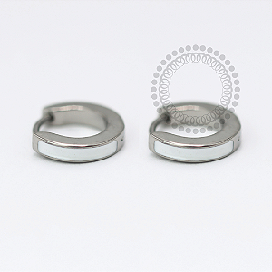 TN1761 Brincos Argola Resinada Titânio ASTM F136