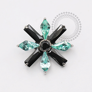 TN1765 Topo Big Flor Black Light Green Titânio ASTM F-136