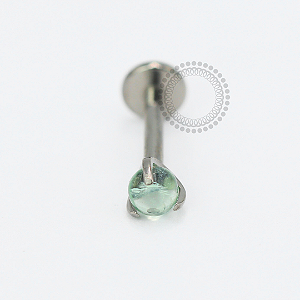 TN1806 Labret Esfera Moon Verde Titânio ASTM F-136