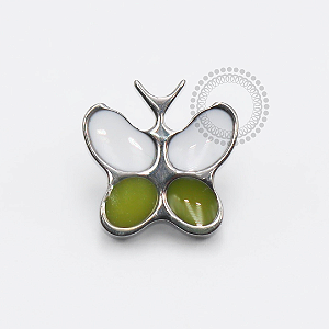 TN1810 Topo Borboleta em Resina Titânio ASTM F-136