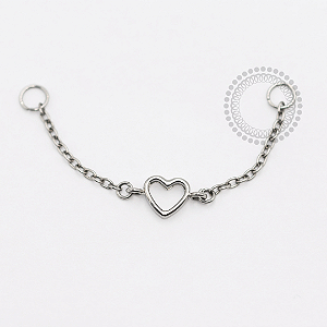 TN1820 Corrente Coração Central Titânio ASTM F-136