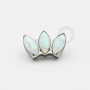 TN183 Topo 3 Navetes Pedra Sintética Titânio ASTM F-136