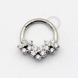 TN196 Segmento Frontal 3 Flores Titânio ASTM F136