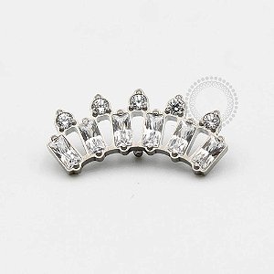 TN198 Topo Cluster Big Crown CZ Titânio ASTM F-136