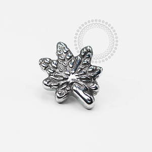 TN253 Topo Mini Folha Cannabis Titânio ASTM F136