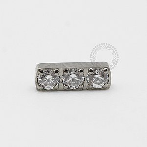 TN334 Topo Barra 3 CZ Titânio Titanio ASTM F136