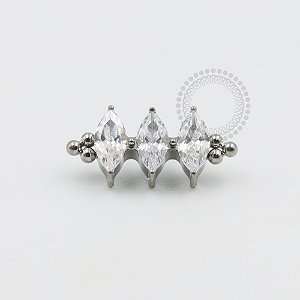 TN349 Topo Cluster 3 Navetes Esferas Titânio ASTM F136