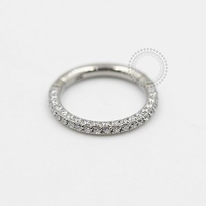 TN391 Segmento 3 Lados Cravejado Titânio ASTM F136