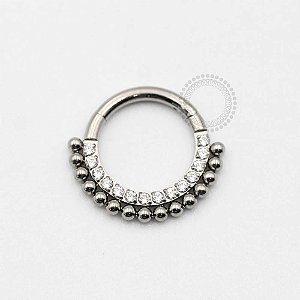 TN454 Segmento Frontal Cravejado Esferas Titânio ASTM F136