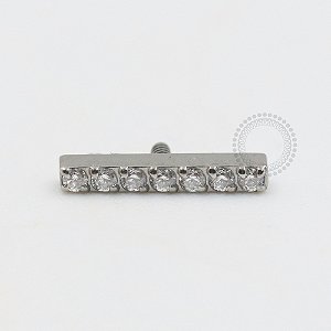 TN487 Topo Barra Fina 7 CZ Titânio ASTM F136