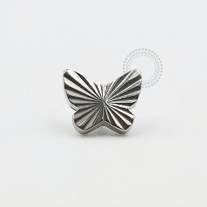 TN491 Topo Borboleta Textura de Linhas Titânio ASTM F136