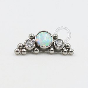 TN497 Topo Cluster 3 Pedras e Esferas Titânio ASTM F136