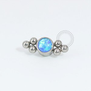 TN523 Topo Mini Opala e Esferas Titânio ASTM F136