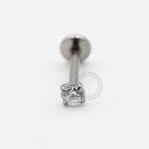 TN54 Labret Zircônia Cristal Titânio ASTM F136