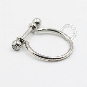 TN658 Piercing Conch 12mm Haste Reta Titânio ASTM F136