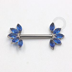 TN665 Nipple Cluster Safira Push Pin Unilateral  Titânio ASTM F136