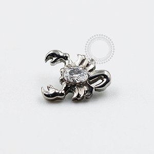 TN713 Topo Escorpião CZ Titânio ASTM F136