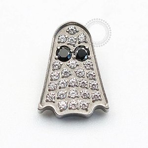 TN764 Topo Fantasma Cravejado Titânio ASTM F136 (OUTLET)