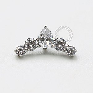 TN772 Topo Cluster CZ Gota Central Titânio ASTM F136