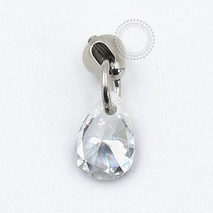 TN807 Topo Pingente Gota de Zircônia Titânio ASTM F136