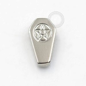 TN808 Topo Caixão Pentagrama Chapa Titânio ASTM F136 (OUTLET)