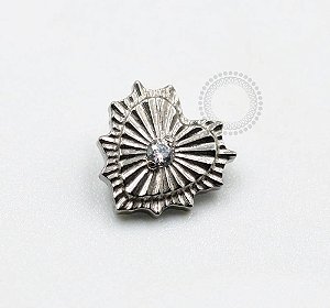 TN816 Topo Coração Textura Linhas 1 CZ Titânio ASTM F136