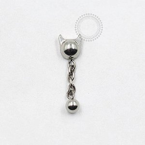 TN855 Topo Capetinha com Pingente Titânio ASTM F-136