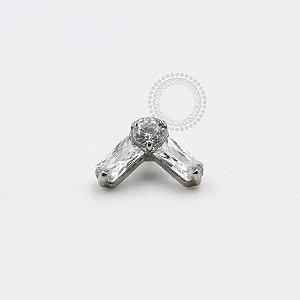 TN864 Topo V Zirconias Baguete Titânio ASTM F136