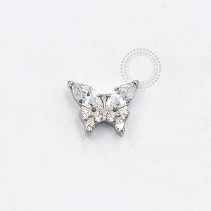 TN890 Topo Borboleta Cravejada Titânio ASTM F136