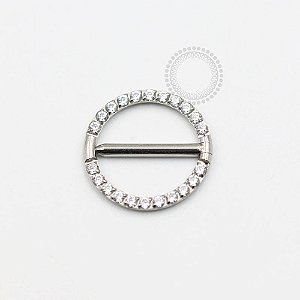 TN923 Nipple Circular Cravejado Titânio ASTM F136