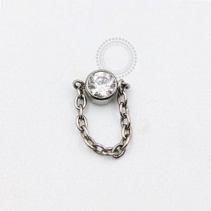 TN969 Topo Zirconia 3.0mm  Corrente Titânio ASTM F136