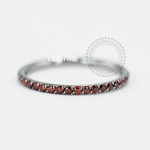 TN1455 Segmento Cravejado Rubi Titânio ASTM F136