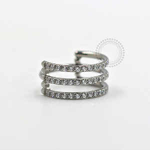 TN687 Segmento Triplo Cravejado Titânio ASTM F136