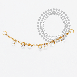 TN2039 Corrente 7 CZ Titânio PVD Gold