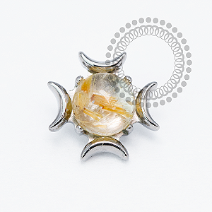 TN2089 Topo Rutilated Quartzo Titânio ASTM F136