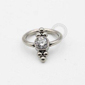 TN102 Captive CZ 6 Esferas Titânio ASTM F136