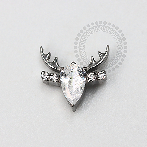 TN1177 Topo Rena CZ Titânio ASTM F136